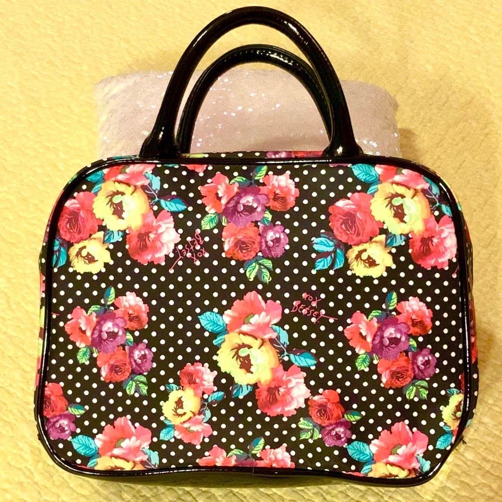 Betsey Johnson Rainbow Floral Polka Dot Purse Bag - Picture 3 of 8